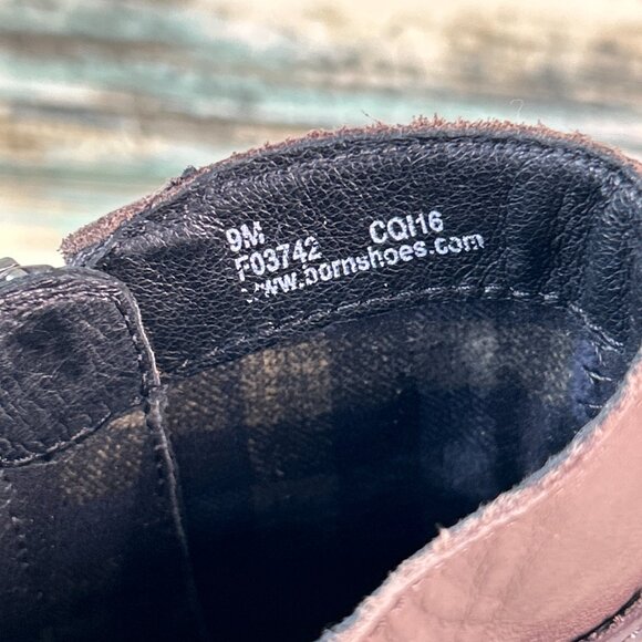 Born Harness Ankle Boots Womens Size 9M Soft Brown Leather Zip Up Casual - Picture 12 of 12